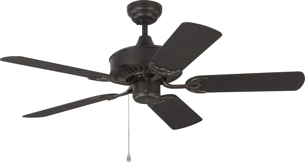 White Outdoor Ceiling Fan with 5 MDF Blades Y488931