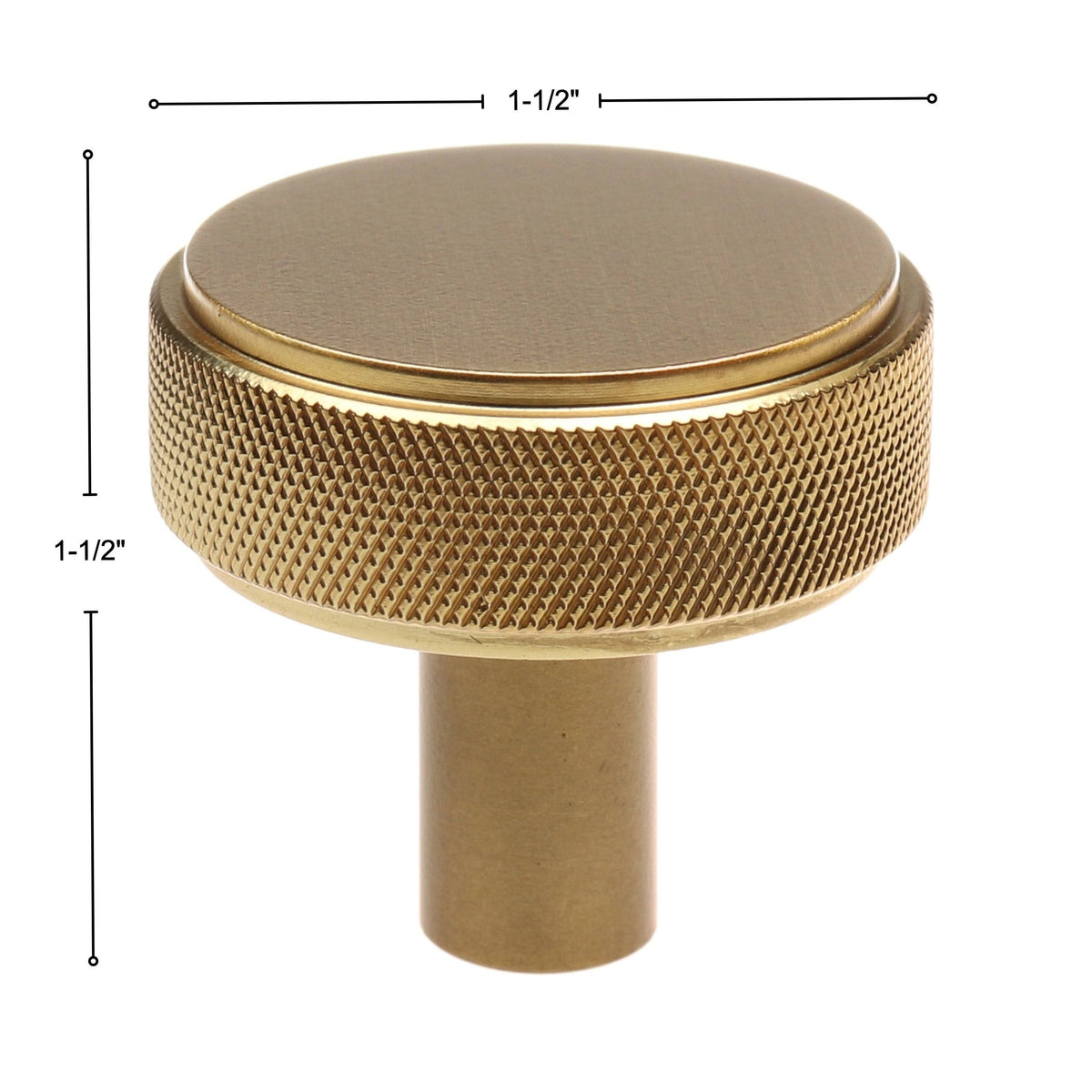 Satin Gold Solid Round Cabinet Knob, Pack of 5 I98977
