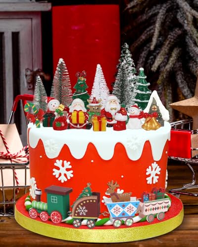 19 Piece Christmas Cake Decorations Set D968