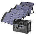 2000 Watt 1500Wh Portable Solar Generator Kit with 4 Pack 100W Foldable Solar Panel L8919